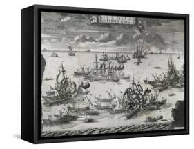 The Battle of Grengam on July 27th, 1720-Alexei Fyodorovich Zubov-Framed Stretched Canvas