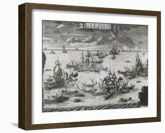 The Battle of Grengam on July 27th, 1720-Alexei Fyodorovich Zubov-Framed Giclee Print