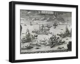 The Battle of Grengam on July 27th, 1720-Alexei Fyodorovich Zubov-Framed Giclee Print