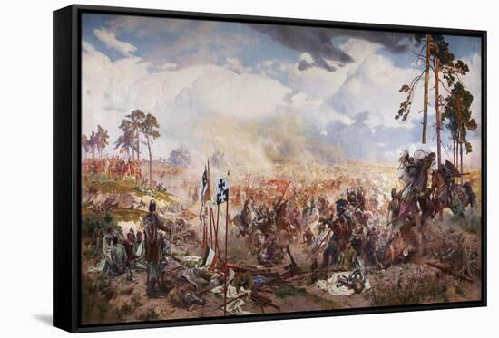 The Battle of Grunwald, 1910-Tadeusz Popiel-Framed Stretched Canvas