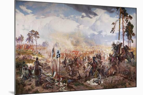 The Battle of Grunwald, 1910-Tadeusz Popiel-Mounted Giclee Print