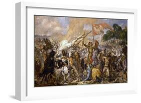 The Battle of Grunwald-Jan Alojzy Matejko-Framed Giclee Print