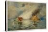 The Battle of Hampton Roads-E. Packbauer-Stretched Canvas