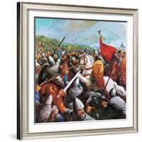 The Battle of Hastings-English School-Framed Giclee Print