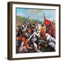 The Battle of Hastings-English School-Framed Giclee Print