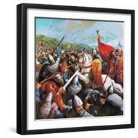 The Battle of Hastings-English School-Framed Giclee Print