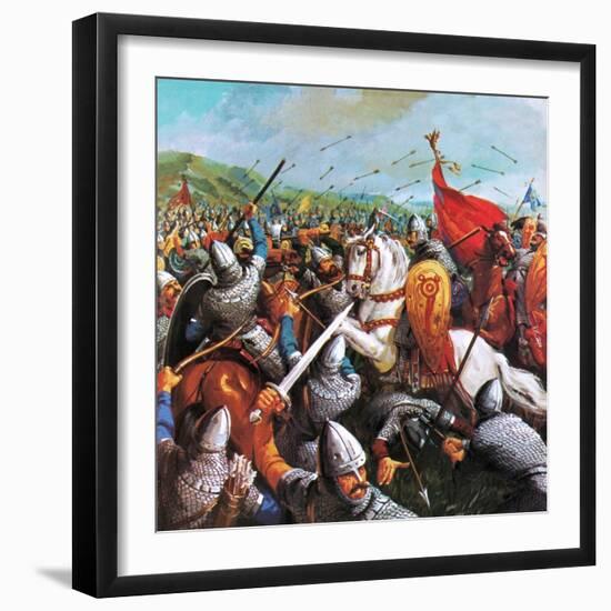 The Battle of Hastings-English School-Framed Giclee Print