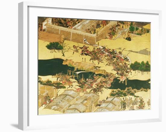 The Battle of Hogen from a Screen, Momayama Period-Japanese School-Framed Giclee Print