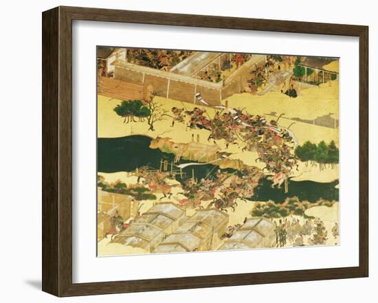 The Battle of Hogen from a Screen, Momayama Period-Japanese School-Framed Giclee Print