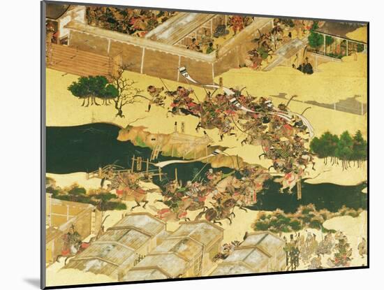 The Battle of Hogen from a Screen, Momayama Period-Japanese School-Mounted Giclee Print