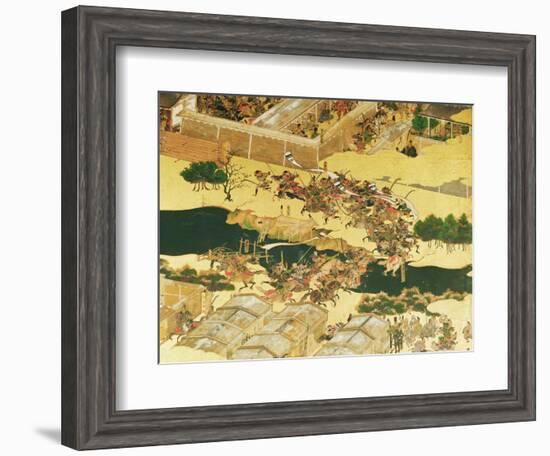 The Battle of Hogen from a Screen, Momayama Period-Japanese School-Framed Giclee Print