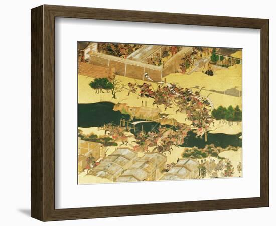 The Battle of Hogen from a Screen, Momayama Period-Japanese School-Framed Giclee Print