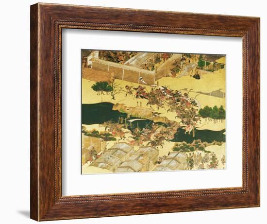 The Battle of Hogen from a Screen, Momayama Period-Japanese School-Framed Giclee Print