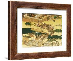 The Battle of Hogen from a Screen, Momayama Period-Japanese School-Framed Giclee Print