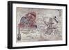 The Battle of Ichi No Tani-Okumura Masanobu-Framed Giclee Print