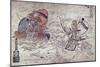 The Battle of Ichi No Tani-Okumura Masanobu-Mounted Giclee Print