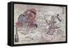 The Battle of Ichi No Tani-Okumura Masanobu-Framed Stretched Canvas