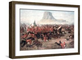 The Battle of Isandlwana: the Last Stand of the 24th Regiment of Foot (South Welsh Borderers)…-Charles Edwin Fripp-Framed Giclee Print