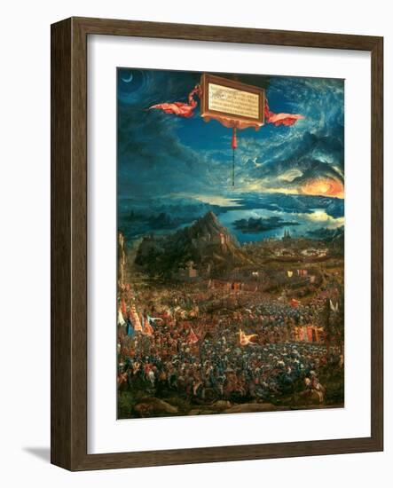 The Battle of Issus 333 B.C. (The Victory of Alexander the Great), 1529-Albrecht Altdorfer-Framed Giclee Print