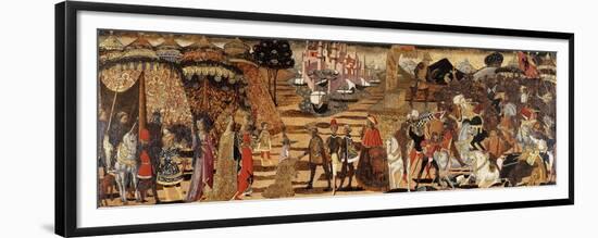 The Battle of Issus and the Family of Darius before Alexander-Giovanni Di Ser Giovanni Scheggia-Framed Premium Giclee Print