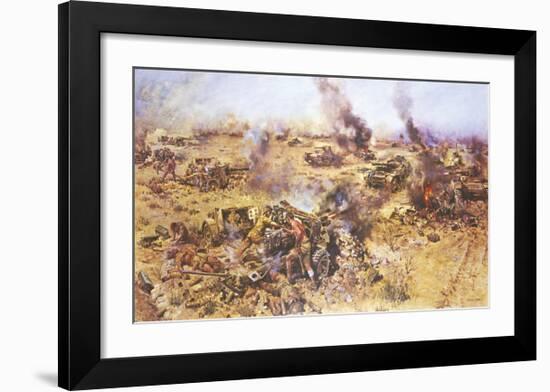 The Battle of Knightsbridge, 1942-Terence Cuneo-Framed Premium Giclee Print