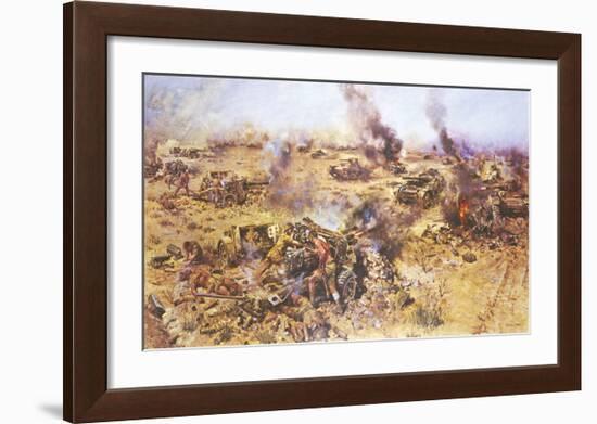 The Battle of Knightsbridge, 1942-Terence Cuneo-Framed Premium Giclee Print