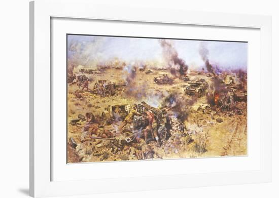 The Battle of Knightsbridge, 1942-Terence Cuneo-Framed Premium Giclee Print