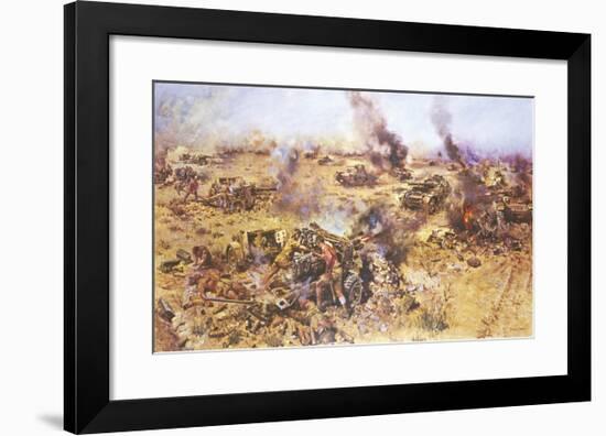 The Battle of Knightsbridge, 1942-Terence Cuneo-Framed Premium Giclee Print