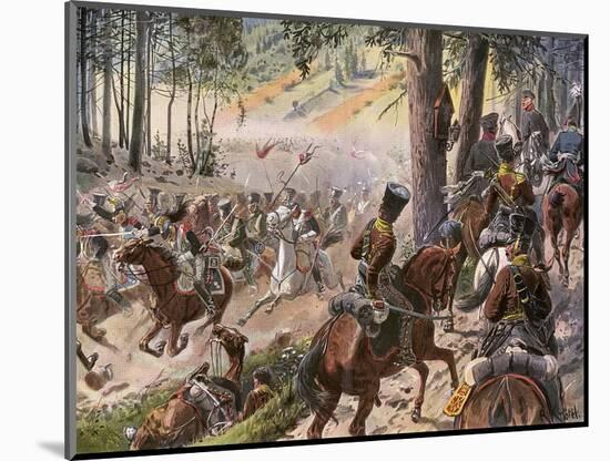 The Battle of Kulm and the French Break Through-R Knoetel-Mounted Art Print