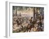 The Battle of Kulm and the French Break Through-R Knoetel-Framed Art Print