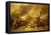 The Battle of La Hogue, 23 May 1692, 1836 (Oil on Canvas)-George the Elder Chambers-Framed Stretched Canvas