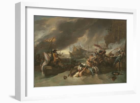 The Battle of La Hogue, c.1778-Benjamin West-Framed Giclee Print