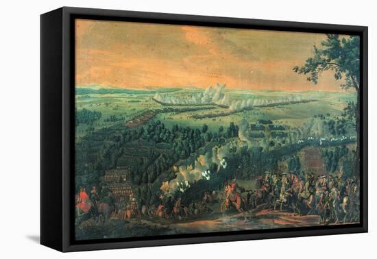 The Battle of Lesnaya, 1720S-Nicolas de Larmessin-Framed Stretched Canvas