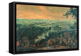 The Battle of Lesnaya, 1720S-Nicolas de Larmessin-Framed Stretched Canvas