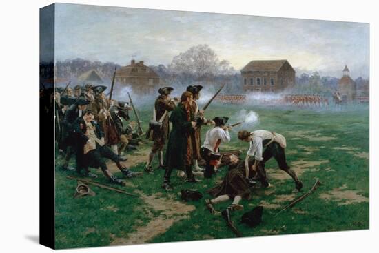 The Battle of Lexington, 19th April 1775, 1910-William Barnes Wollen-Stretched Canvas