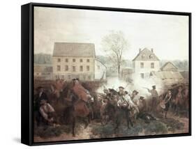 The Battle of Lexington-Alonzo Chappel-Framed Stretched Canvas