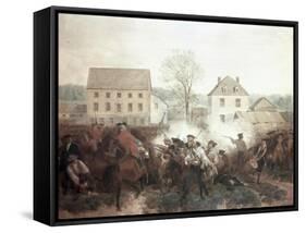 The Battle of Lexington-Alonzo Chappel-Framed Stretched Canvas