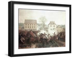 The Battle of Lexington-Alonzo Chappel-Framed Giclee Print