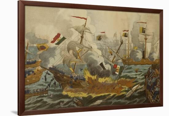 The Battle of Lissa-null-Framed Giclee Print