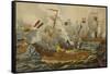 The Battle of Lissa-null-Framed Stretched Canvas