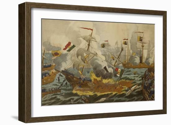 The Battle of Lissa-null-Framed Giclee Print