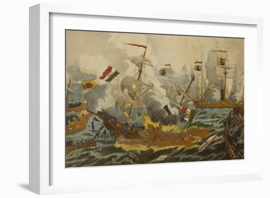 The Battle of Lissa-null-Framed Giclee Print