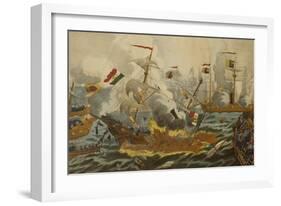 The Battle of Lissa-null-Framed Giclee Print