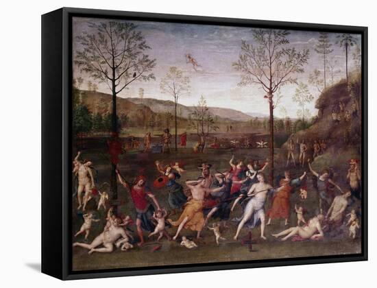 The Battle of Love and Chastity, 1504-1523-Perugino-Framed Stretched Canvas