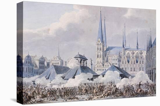 The Battle of Luebeck Between French Troops and Prussian Forces-null-Stretched Canvas