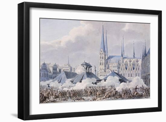 The Battle of Luebeck Between French Troops and Prussian Forces-null-Framed Giclee Print