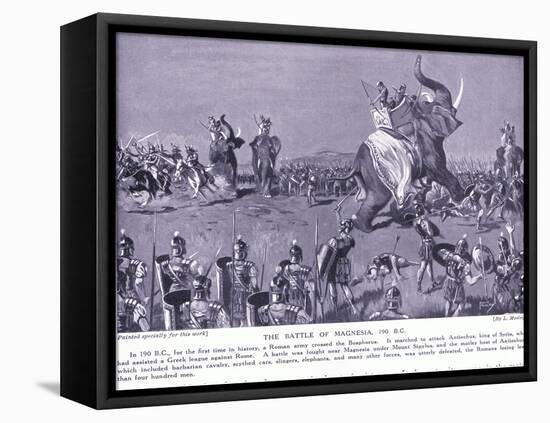 The Battle of Magnesia 190 BC-Leslie Mosley-Framed Stretched Canvas