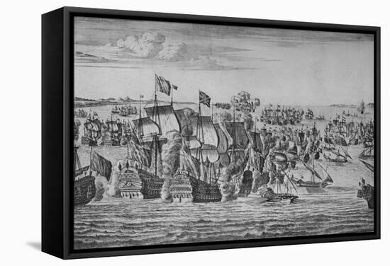 'The Battle of Malaga', c1704-Isaac Sailmaker-Framed Stretched Canvas