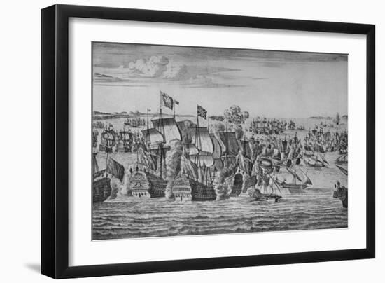 'The Battle of Malaga', c1704-Isaac Sailmaker-Framed Giclee Print