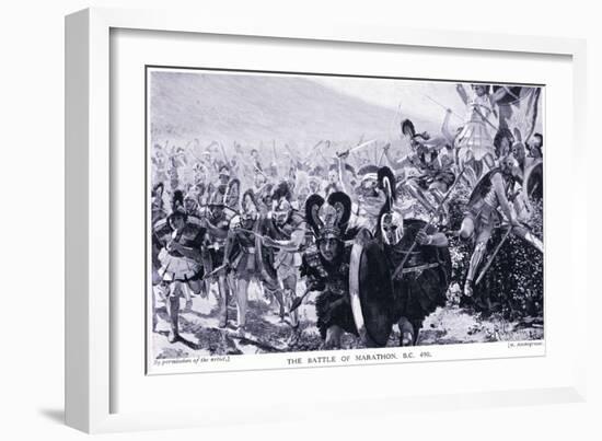 The Battle of Marathon 490 BC-Georges Marie Rochegrosse-Framed Giclee Print